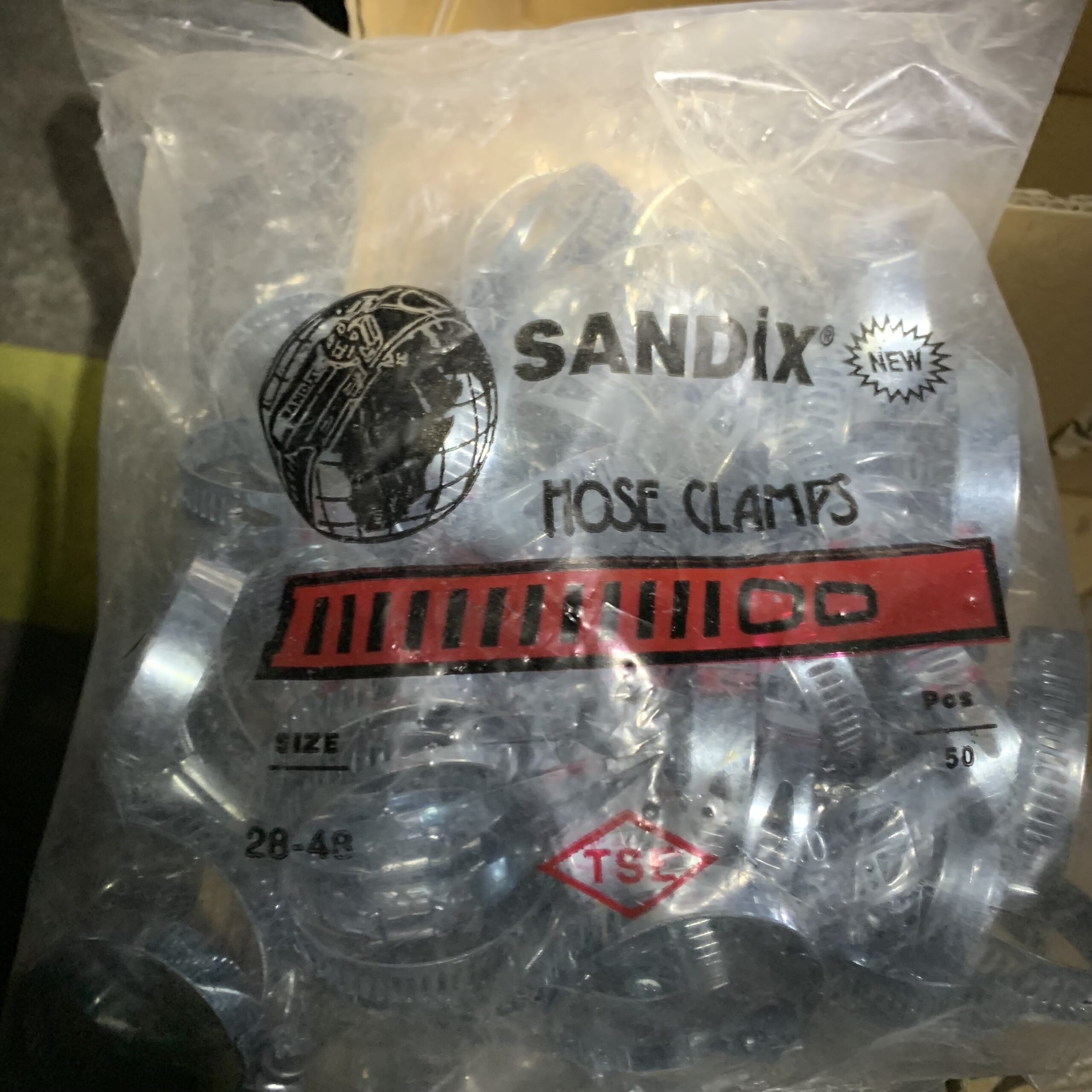 Хомут 28 … 48 черв’ячний оцинкований SANDIX - Зображення 2