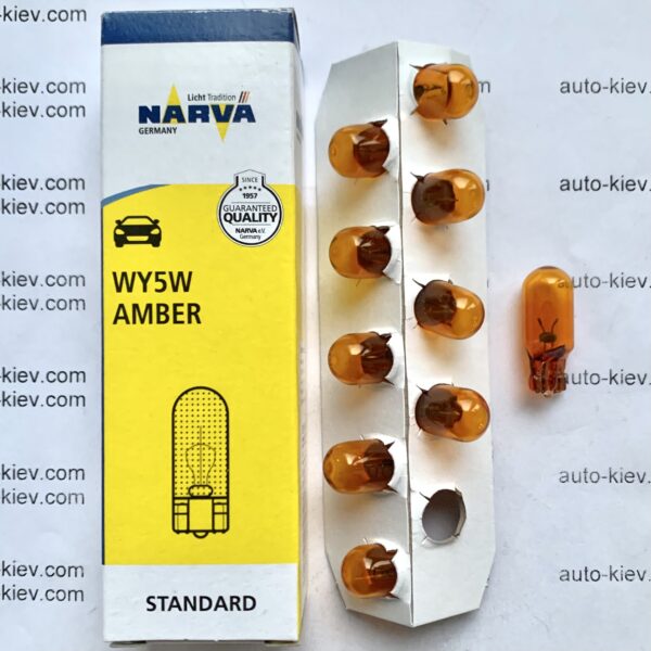 Авто лампа Narva 17169 WY5W AMBER 12v W2.1x9.5d 1 шт - Зображення 3