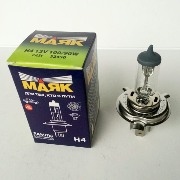 Маяк 52450 H4 100/90W P43t 12v