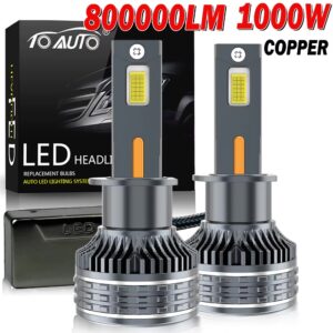 H1 led лампи TOAUTO D1903 9780(CSP) 6000K 80000Lm 160W 9-16v CANBUS 2 шт