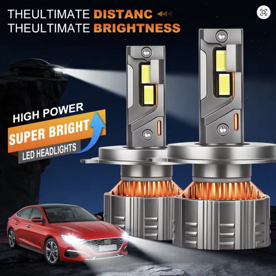 H4 led лампи ROADSUN 3570(CSP) 6000K 28000Lm 130W 9-16v CANBUS 2 шт