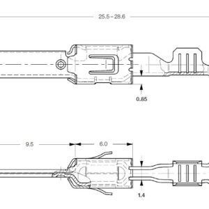 PIN VAG Junior Power Timer 10319005 - ширина контакта 2.8 mm 