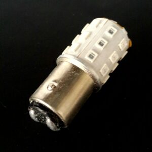 светодиод T25 33smd 10-30v красный. Цоколь — BAY15s. Работа в сетях 12v и 24v