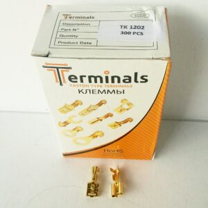 Клемма "мама" 6.3мм толщина 0.35мм под провод 0.75-2.5кв.мм Terminals RoHS made in Turkey.