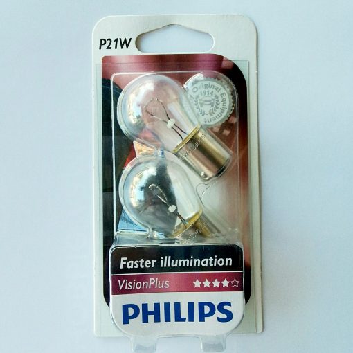 Philips 12498VPB2 21W VisionPlus 12v BA15s (+60%) блистер 2шт