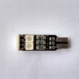 светодиод T10 6smd 5050 RGB с функцией стробоскопа 12v