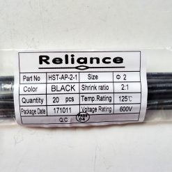 Трубка термозбіжна 2мм/1мм Reliance HST-AP-2-1 RE14153 (діаметр 2мм стискається до 1мм) 1м     