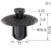 Тримач обшивки салону Nissan / Lexus / Toyota.  (C97)  N419
