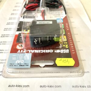 Авто зарядка кнопка DAF 2USB 3A 12-24v
