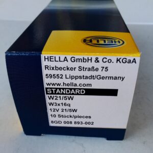 HELLA 8GD008893-002 W21/5W W3x16g 12v