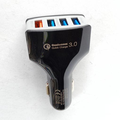 Автомобильный адаптер LZ-KC08, 4 порта USB, QC3,0 +5V(2,1А+1A) 12-24V
