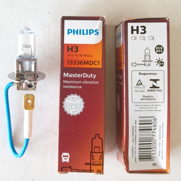 Philips 13336MDC1 H3 MasterDuty 70w 24v PK22s