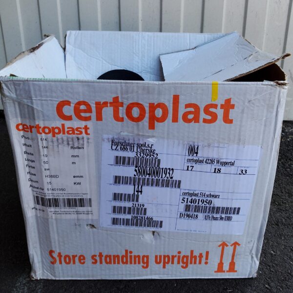 Изолента Certoplast 514 (0,17мм х 19мм х 50м) ПЕТ-тканевая. Made in Germany