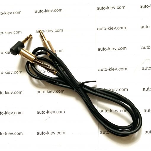 Аудіо-кабель AUX HOCO UPA02 кутовий 1m. Black