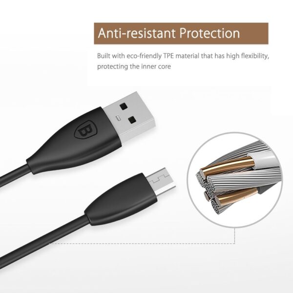 USB кабель Baseus Small Pretty Waist Cable for Micro 2A/1m. Black