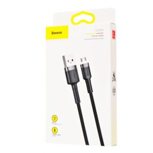 USB кабель Baseus Cafule Micro USB Cable 2.4A (1m) gray_black