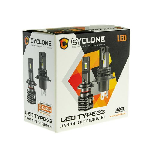 Комплект LED ламп CYCLON type 33 H11 12W 4800Lm 5000K 9-16v