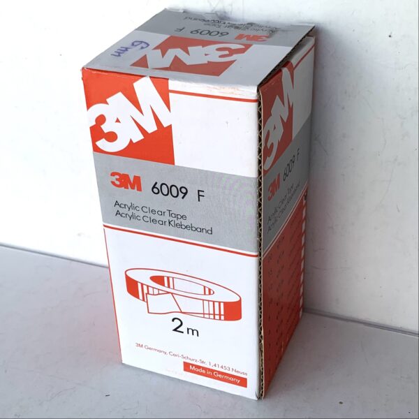 Скотч двухсторонний 3M 6009F 6мм*2м*0,8мм прозрачный. Made in Germany