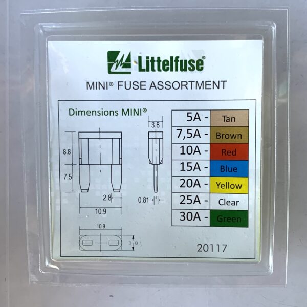 Littelfuse MINI fuse assortment набор предохранителей 10 шт оригинал