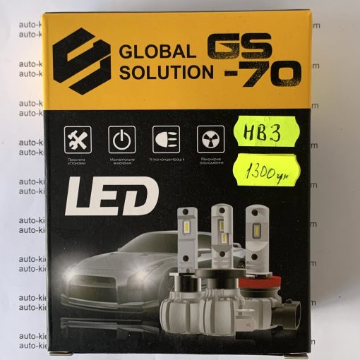 Комплект LED ламп GLOBAL SOLUTION GS70 HB3 6000K 6000Lm 20W 9-60v