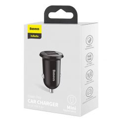 Автомобильное зарядное устройство Baseus Grain Pro Car Charger Dual USB 4.8A Black (CCALLP-01)