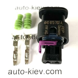 AUDI VW 4H0973702A разъём 2 pin 1,2 mm оригинал, без провода