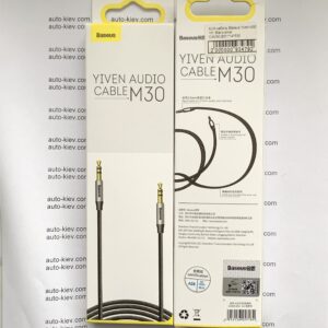 Аудіо-кабель AUX Baseus Yiven M30 Black-silver (CAM30-BS1)1m Чорний
