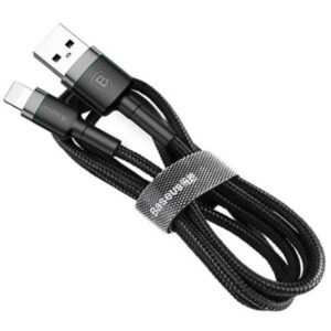 USB кабель Baseus Cafule for Ligtning 2,4A/1m. Black-grey CALKLF-BG1