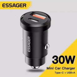 Автомобільний зарядний пристрій ESSAGER ES-CC07 30W 12-24v USB+Type-C