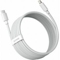 PD кабель Baseus Simple Wisdom Data Cable Kit Type-C to iP PD 20W 1.5m White TZCATLZJ-02