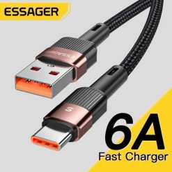 Кабель ESSAGER USB Type-C 6A 66W QC3.0 2м