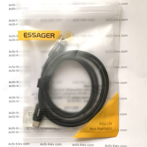 Кабель ESSAGER PD100W Type C 1м black