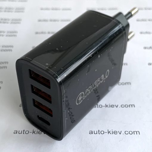 Сетевое зарядное устройство 3 USB + Type-C 30W