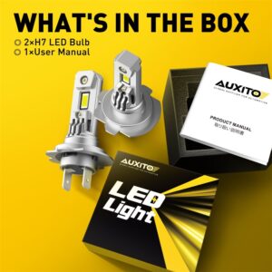 Комплект LED ламп AUXITO Q16 H7 6500K 30000Lm 130W 12-16v