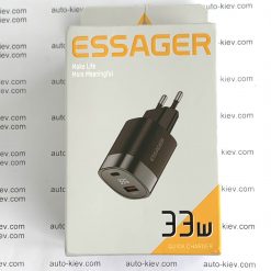 Сетевое зарядное устройство Essager 33W GaN III PD USB-C+USB-A с дисплеем