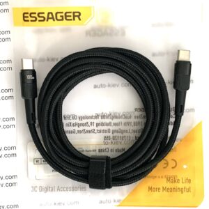 Кабель ESSAGER PD100W Type C 2м black