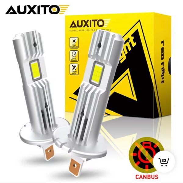 H1 LED лампи AUXITO GF 6500K 6000Lm 60W 9-18v CANBUS 2шт