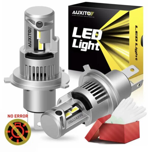 H4 led Turbo AUXITO 7035(CSP) 6000К 20000LM 100 Вт 12-30В Canbus 2 шт