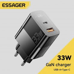 Зарядний пристрій ESSAGER 33W модель ES-CD29 GaN III PD USB-C+USB-A