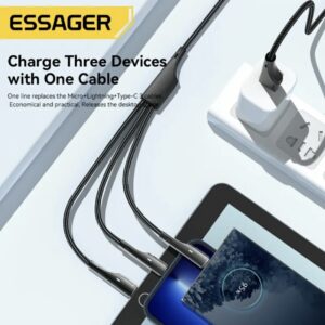 Кабель ESSAGER 3 in 1, Lightning, Type-С, Micro-USB