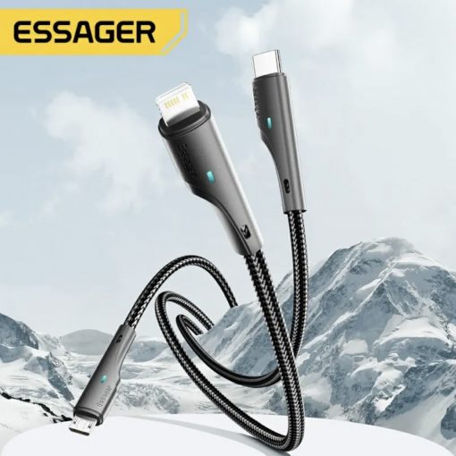Кабель ESSAGER 3 in 1, Lightning, Type-С, Micro-USB