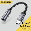 Essager E01 USB Type C 3,5 Jack адаптер для навушників