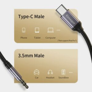 Essager E02 USB Type C 3.5 Jack адаптер штекер