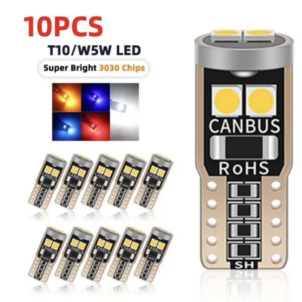 Світлодіод Т10(W5W) 6smd 3030 CANBUS (обманка) 12v