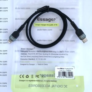 Кабель ESSAGER Type-C to Lightning PD20W (EXCTL-CXB0G) 0.5м Fast Charging