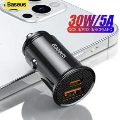 Автомобільний зарядний пристрій Baseus PD 3.0/2.0 30W/5A 12-24v модель BS-Q15Q