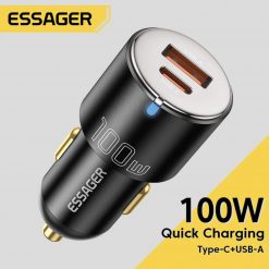 Автомобільний зарядний пристрій ESSAGER F698 100W 12-24v USB+Type-C
