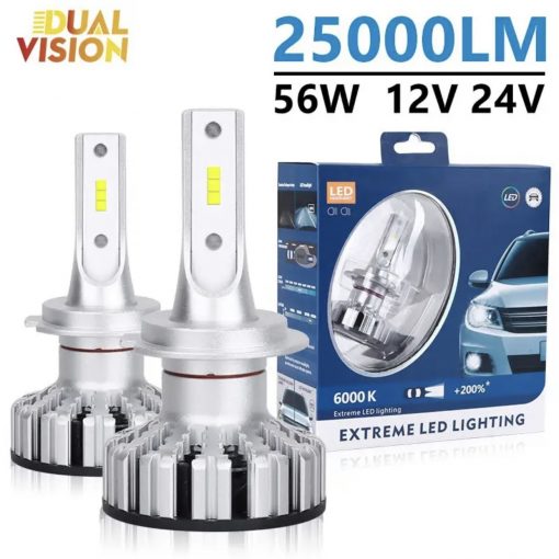 H7 led лампи Dualvision 1860(CSP) 6000K 12000Lm 56W 9-36v 2 шт