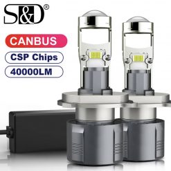 LED лампи S&D H7 Led Mini Projector Lens 6000K 40000Lm 120W 9-36v