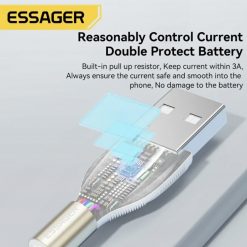 Кабель ESSAGER ES-X38 USB Type-C 3A 1м
